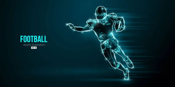 Amerikan futbolcu NFL 'in soyut silueti mavi arka planda. Vektör illüstrasyonu