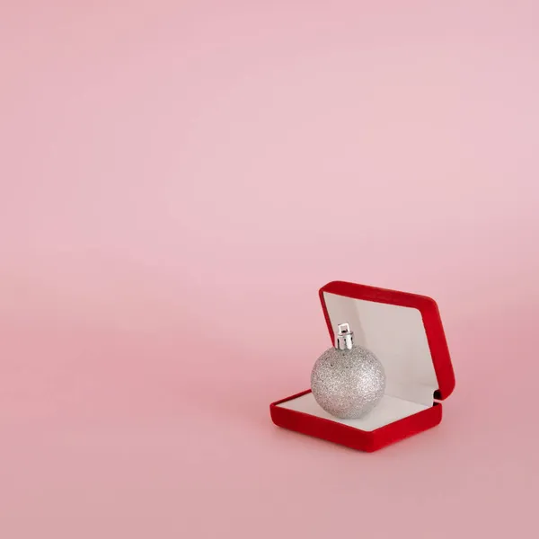 크리스마스 메탈은 컨셉트 Soft Pink Background — 스톡 사진