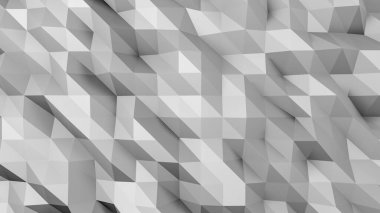 White abstract polygonal triangle geometric 3D texture.