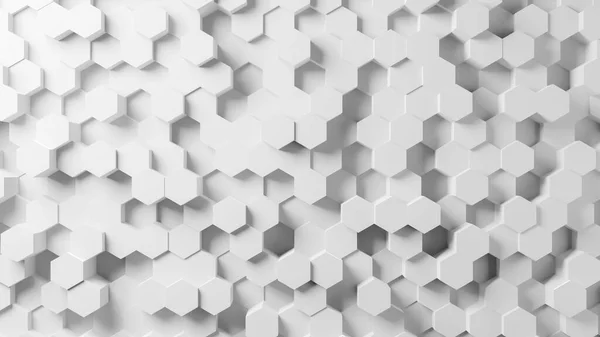 Hexagon Abstract White Background Texture Illustration Rendering — Stockfoto