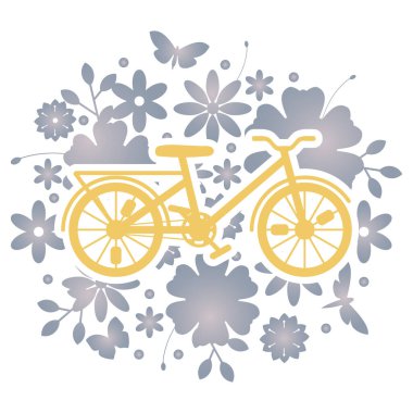 Bisiklet çiçekleri bisiklete biner