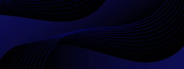 koyu mavi çizgi arkaplan yatay pankart neon minimalizm