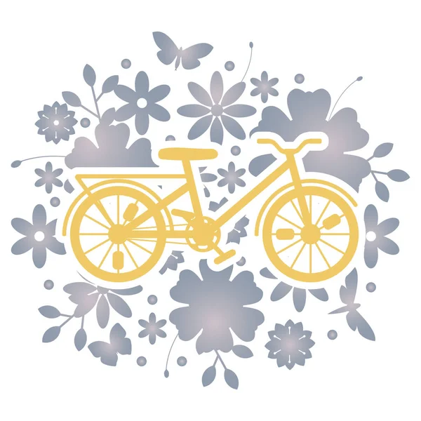 Bisiklet çiçekleri bisiklete biner