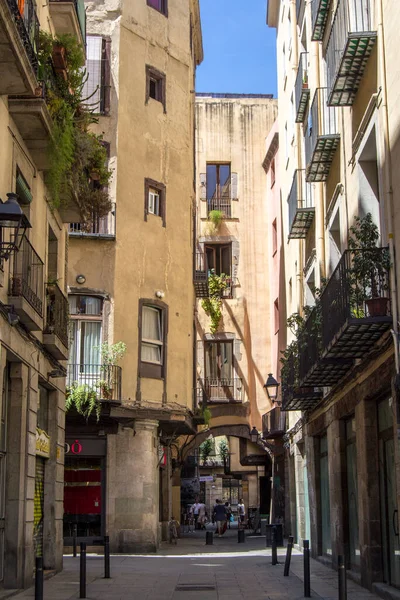 Barri Ribera Βαρκελώνη Στην Παλιά Πόλη Κοντά Στην Εκκλησία Της — Φωτογραφία Αρχείου