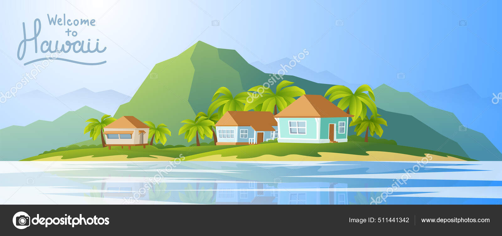 Hermosa Ciudad Costera Las Islas Hawaii vector, gráfico vectorial © doloneg imagen #511441342 Hermosa Ciudad Costera Las Islas Hawaii vector, gráfico vectorial © doloneg imagen #511441342