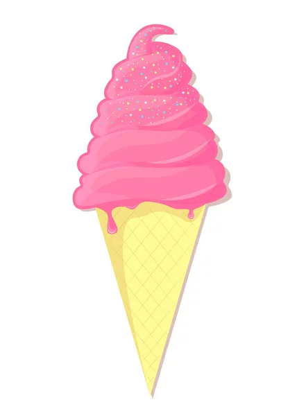 Helado Dibujos Animados Con Fondo Transparente Ilustración Helado Sin Fondo — Vector de stock