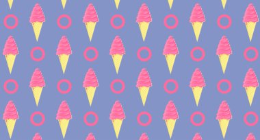 Dondurmalı şablon, dondurmalı kusursuz şablon, yiyecekli şık arka plan.;