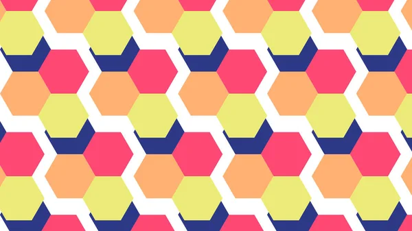 抽象的な3D壁紙 正方形の抽象的な色の背景 六角形の抽象的な背景 — ストック写真