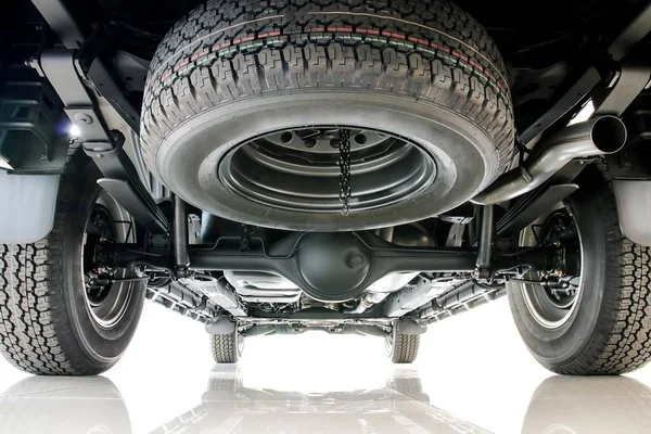 Spare Tire Rear Axle Suspension Pickup Car Immagini Stock Royalty Free