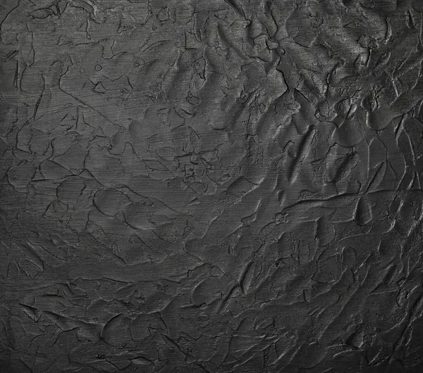 Nero Texture Sfondo Astratto Superficie Grunge Irregolare Con Pennellate Gesso — Foto Stock
