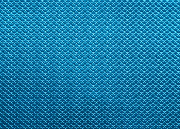 光沢のある金属光沢のある鮮やかな青色のスケール形状パターンの概要 — ストック写真