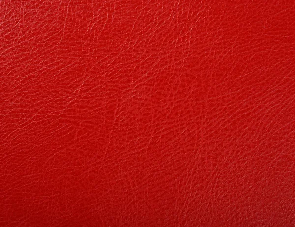 Close Background Texture Pattern Scarlet Red Natural Leather Grain Directly — Stock Photo, Image