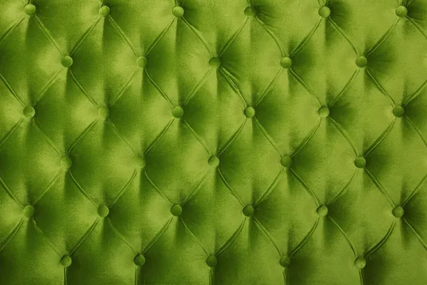Sfondo Tessile Capitone Velluto Verde Stile Retrò Chesterfield Quadretti Morbido — Foto Stock
