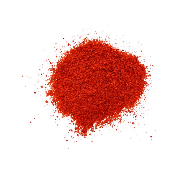 Cierre Montón Chile Rojo Pimentón Tomate Polvo Derramado Esparcido Alrededor —  Fotos de Stock