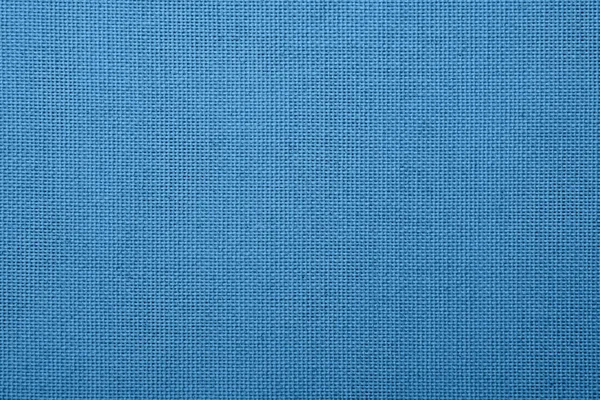 Close Přírodní Modrá Hrubá Bavlněná Tkanina Plátno Pozadí Textura — Stock fotografie