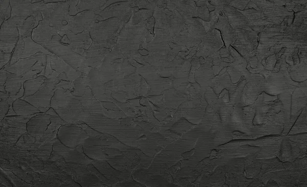 Textura Fundo Abstrata Preta Superfície Grunge Desigual Com Pinceladas Gesso — Fotografia de Stock