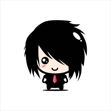 Yakışıklı çocuk vektör karakter tasarımı