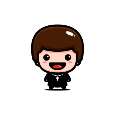 şirin papaz karakter vektör tasarımı