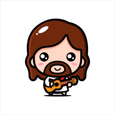 Sevimli İsa Mesih vektör tasarımı