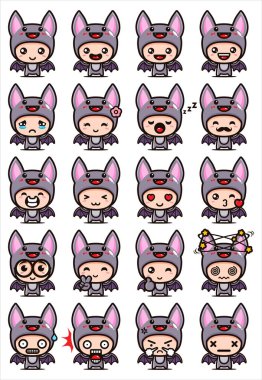 Şirin yarasa maskotu dizaynı 