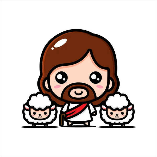 Cute Jesus Christ Vector Design — Stock Vector