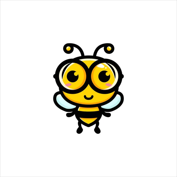 Conception Vectorielle Personnage Abeille Mignon — Image vectorielle