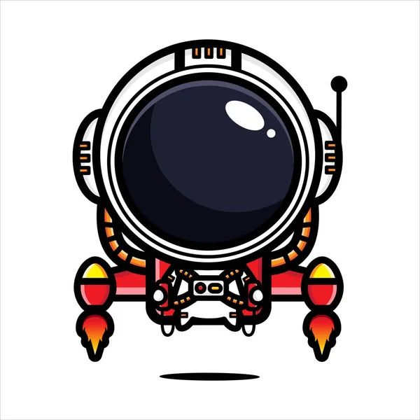 かわいい宇宙飛行士のキャラクターのベクトルデザイン — ストックベクタ