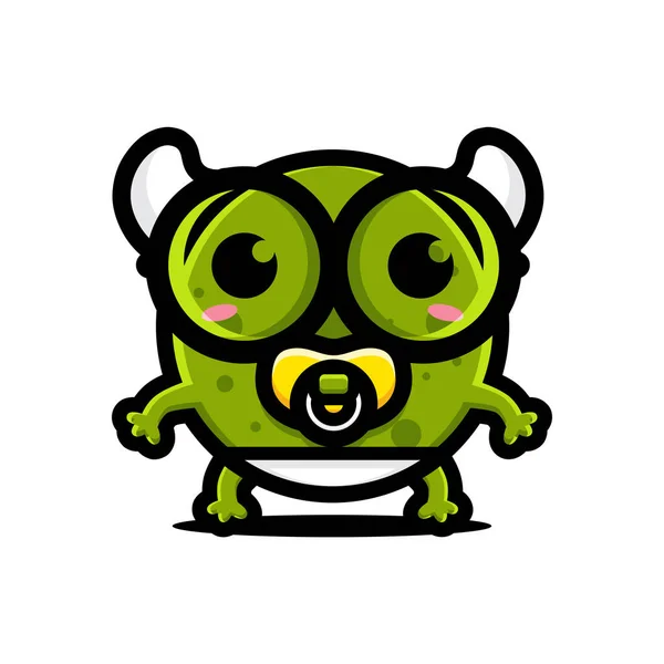 Schattig Baby Monster Vector Ontwerp — Stockvector