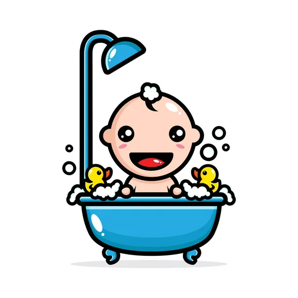 Diseño Vectorial Baño Bebé Vectores de stock libres de derechos