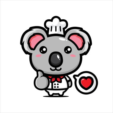 Şirin koala maskot chibi tasarımı