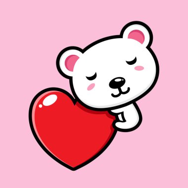 Şirin kutup ayısı maskotu tasarımı