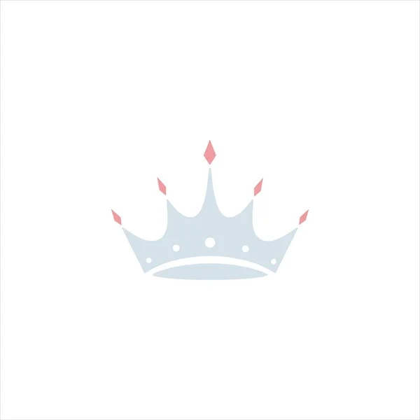 Silhouette Crown Icon Vector Illustration Isolated White Background — Stock Vector