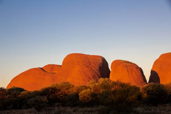 Das Zentralaustralien Der Olga Bei Sonnenuntergang — Stockfoto