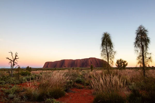 Uluru Rock Nascer Sol Austrália Central — Fotografia de Stock