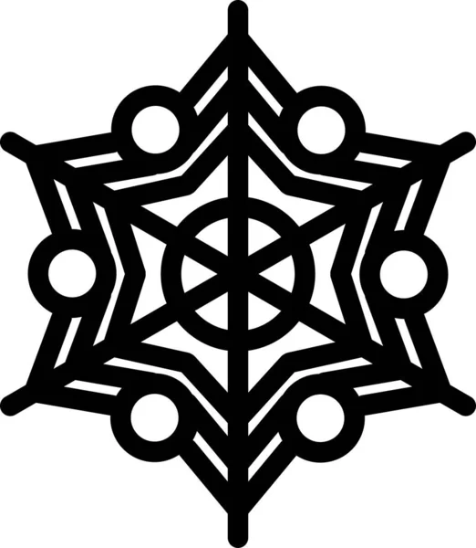Snowflake χειμώνα διακόσμηση σημάδι τέχνης διάνυσμα — Διανυσματικό Αρχείο