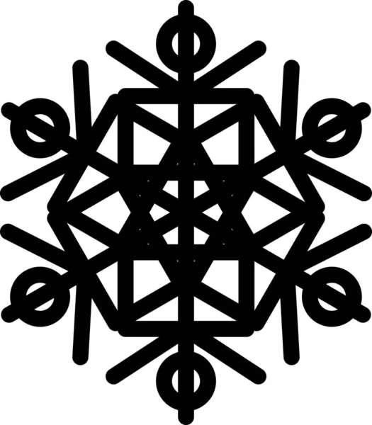 Copo de nieve invierno temporada decoración signo arte vector — Vector de stock