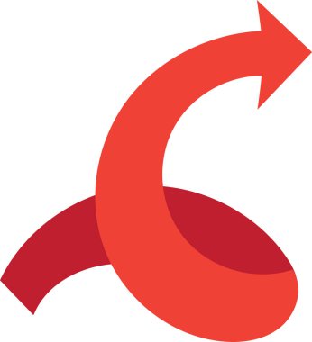 Ok eğimli büyüme figürü sembol vektörünü gösterir. Yön gösterici yön belirleme levhası ya da iş dekorasyonu. Katı geri iz süslemesi renkli şablon 3D karikatür çizimi