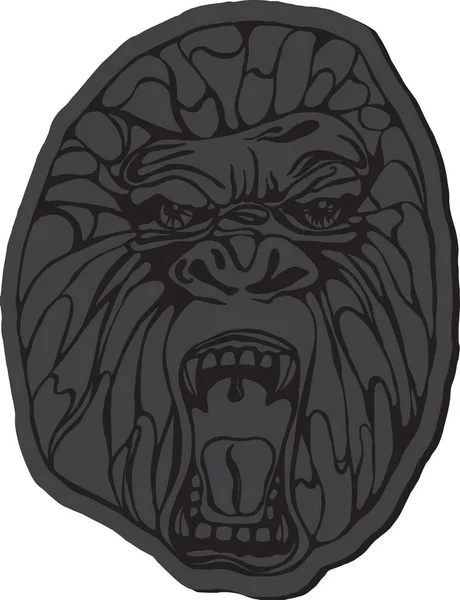 Gruñendo gorila tatuaje — Archivo Imágenes Vectoriales