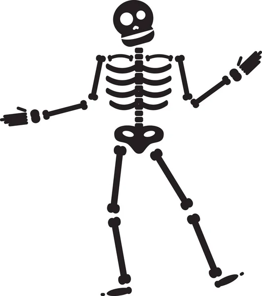 Joyeux Halloween squelette illustration — Image vectorielle
