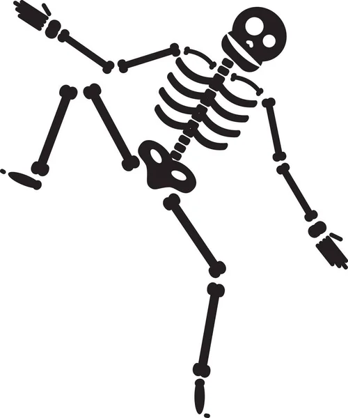 Gelukkig Halloween skeleton illustratie — Stockvector