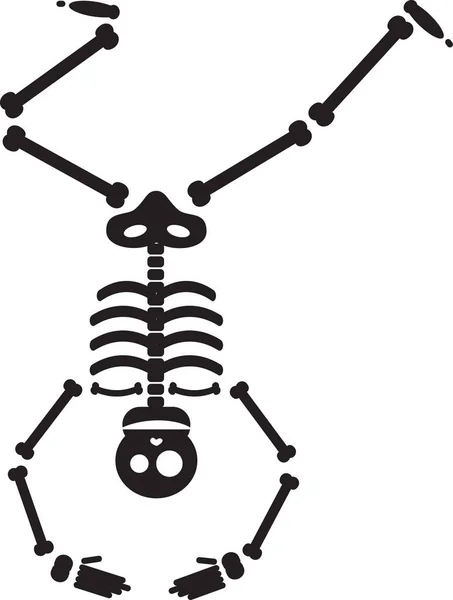 Gelukkig Halloween skeleton illustratie — Stockvector