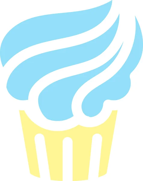 Bakkerij Cake Vector Icoon Snoep Zoet Voedsel Symbool — Stockvector