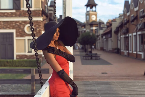 Mujer Joven Sombrero — Foto de Stock