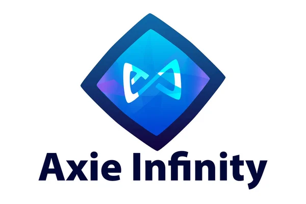 Векторне Зображення Логотипу Криптовалюти Axie Infinity Розвиток Автора Базується Оригіналі — стоковий вектор