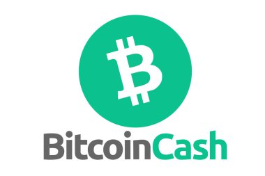Şifreli para logosu Bitcoin Cash 'in vektör görüntüsü. Yazarın gelişimi orijinaline dayanır. Beyaz arkaplan. 