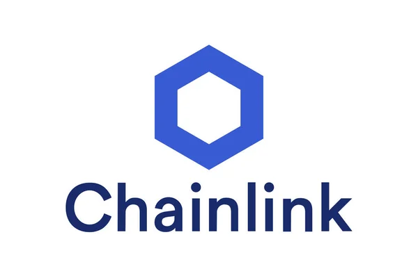 Vector Afbeelding Van Cryptogeld Logo Chainlink Ontwikkeling Van Auteur Gebaseerd — Stockvector