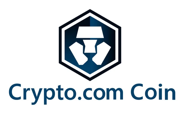 Kripto Para Birimi Logosu Crypto Com Coin Vektör Görüntüsü Yazarın — Stok Vektör