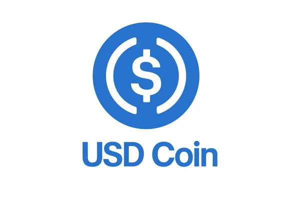 Vektorbild Cryptocurrency Logotypen Usd Coin Författarens Utveckling Bygger Originalet Vit — Stock vektor