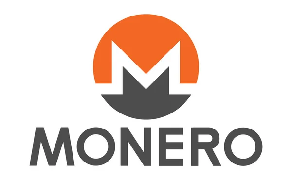 暗号通貨ロゴのベクトル画像Monero 著者の開発は 元に基づいています — ストックベクタ