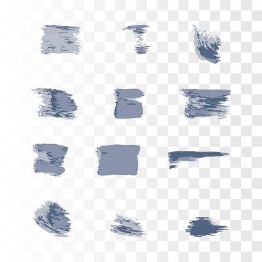 Örtünün dokusu. Grunge 'un geçmişi. Soyut element, etki. Vektör çizimi. Şeffaf bir arkaplanda mavi doku. EPS 10. Fırça darbeleri